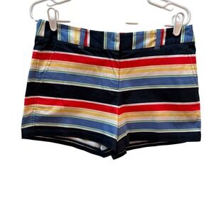 Vineyard Vines Womens Striped Chino Shorts Size 8 Multi Color Nautical Preppy